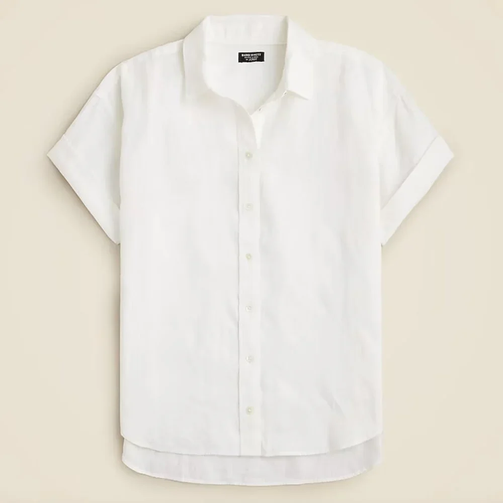 BAIRD MCNUTT Irish linen for J. Crew Capitaine shirt White XS - Picture 1 of 7